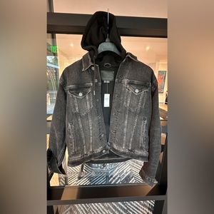 American Eagle Greyish black denim jacket (size m)